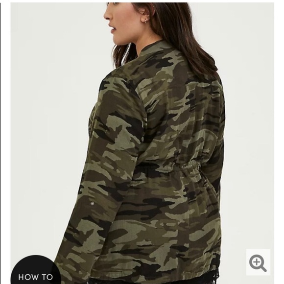 Torrid Size 00 Camo Anorak Jacket - Picture 7 of 8
